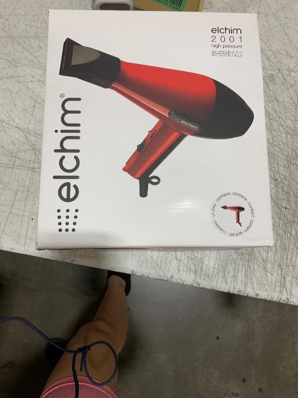 Photo 1 of ELCHIM 2001 High Pressure Professional Hair Dryer - Red/Black , 1 Count (Pack of 1)