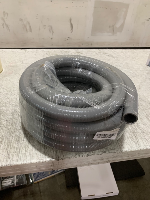 Photo 1 of 1inch 25ft Electrical Conduit Kit,Liquid-Tight Conduit and Connector Kit with 5 Straight and 3 Angle Fittings Included,Flexible Non - Metallic Electrical Conduit(1" Dia, 25 Feet)