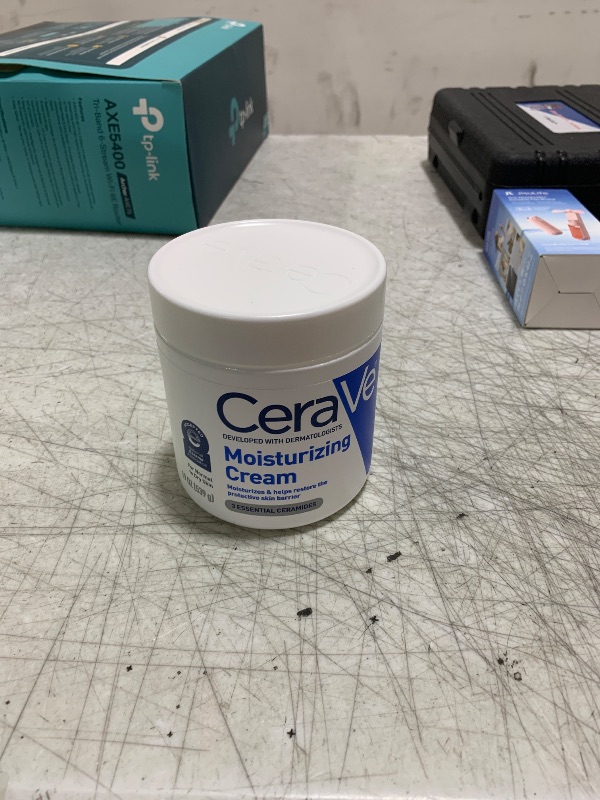 Photo 1 of CeraVe Moisturizing Cream, Body and Face Moisturizer for Dry Skin, Body Cream with Hyaluronic Acid and Ceramides, Daily Moisturizer, Oil-Free, Fragrance Free, Non-Comedogenic, 19 Ounce