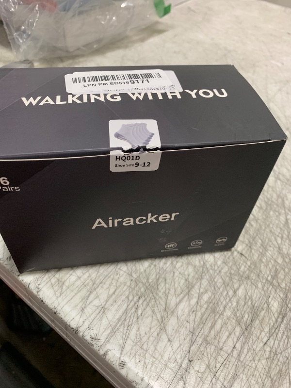 Photo 1 of Airacker Athletic Quarter Socks with Cushion Running Ankle Socks for Men Women 6 Pairs