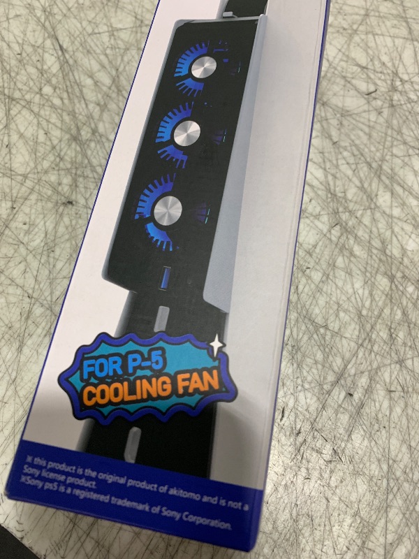 Photo 1 of Cooling Fan for PS5 Accessories,with 3 Blue LED Light/ 2 USB 3.0 Ports / 2 Fan Speed,Compatible with PlayStation 5 Console Digital/CD Version, High Efficiency PS5 Cooler Station(Black)