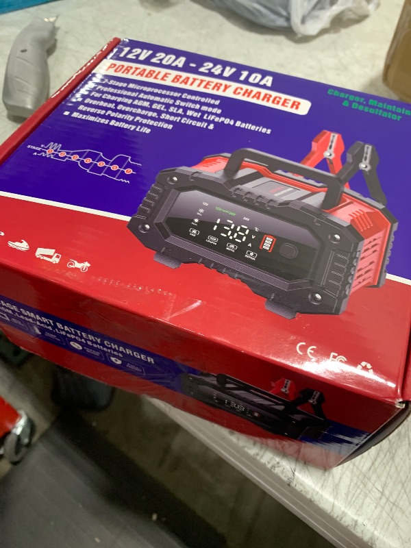 Photo 1 of YONHAN Battery Charger 0-20A 12V/24V LiFePO4 Lead Acid Fully Automatic Battery Maintainer, Car Battery Trickle Charger Automotive w/Battery Repair, Winter Mode, for AGM, STD, Gel, Deep Cycle Batteries