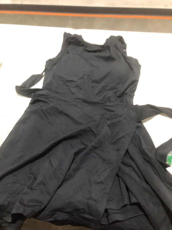 Photo 1 of Mini Romper Dress Workout Tennis Active Sports Athleisure Outfits Built in Shorts Black Small