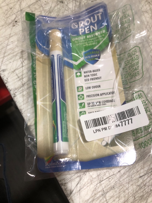 Photo 1 of Grout Pen Cream Tile Paint Marker: Waterproof Grout Paint Pen, Tile Grout Colorant and Sealer Pen for Bathroom, Shower, Kitchen, More - Cream, Narrow 5mm Tip (7mL)