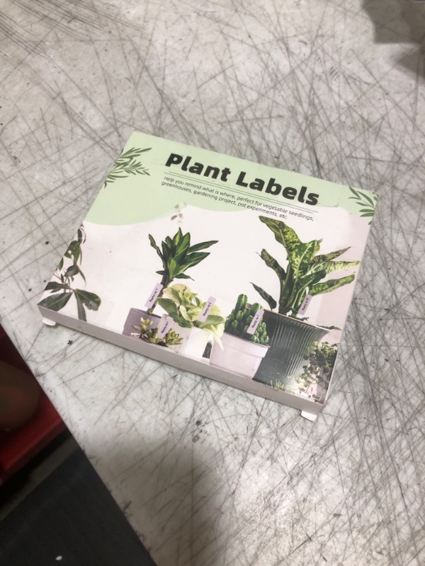 Photo 1 of Plant Labels 300Pcs 4 Inch Plastic Plant Name Tags for Seedlings Garden Labels Markers Nursery Plant Tags Seed Labels for Outdoor Garden Plant Label Stakes with Permanet Marking Pen (Mix-Color)