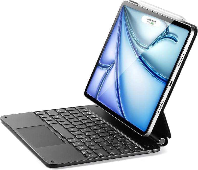 Photo 1 of ESR iPad Air 11 inch Case with Keyboard (M3,2025/M2,2024), iPad Pro 11 & iPad Air 5/4 Magic Case, Easy-Set Floating Cantilever Stand, Precision Multi-Touch Trackpad, Black?NOT for iPad Pro 11 M4?