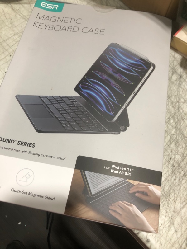 Photo 1 of ESR iPad Air 11 inch Case with Keyboard (M3,2025/M2,2024), iPad Pro 11 & iPad Air 5/4 Magic Case, Easy-Set Floating Cantilever Stand, Precision Multi-Touch Trackpad, Black?NOT for iPad Pro 11 M4?
