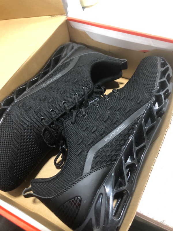 Photo 1 of TSIODFO Sneakers for Men Running Shoes Breath Athletic Tennis Waliking Shoe Runner Gym Workout Jogging Sneaker Black Size 10