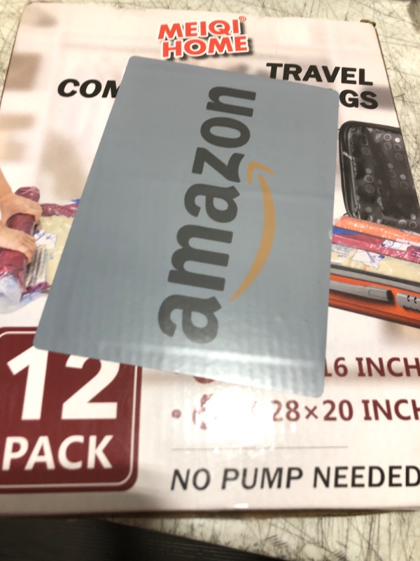 Photo 1 of 12 Pack Compression Bags for Travel | Vacuum Seal Storage Bags for Luggage & Dirty Clothes | Travel Packing Space Saver Bags for Suitcases & Home Organization | MEIQIHOME