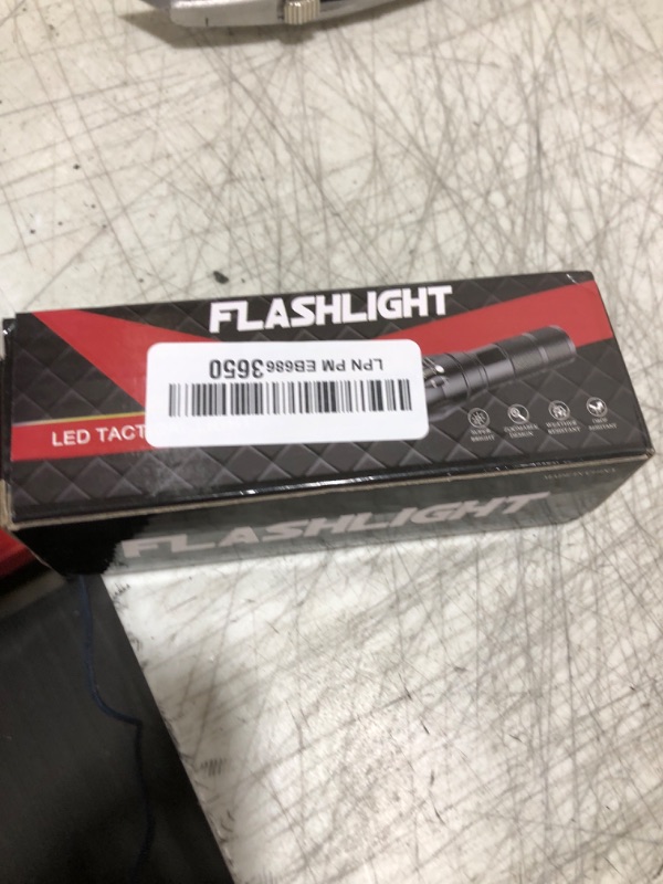 Photo 1 of ZYUNMALL Warm Light Flashlight, Single Mode Zoomable LED Tactical Torch for Everyday Use, Camping, Hiking, Power Outage, Dog Walking