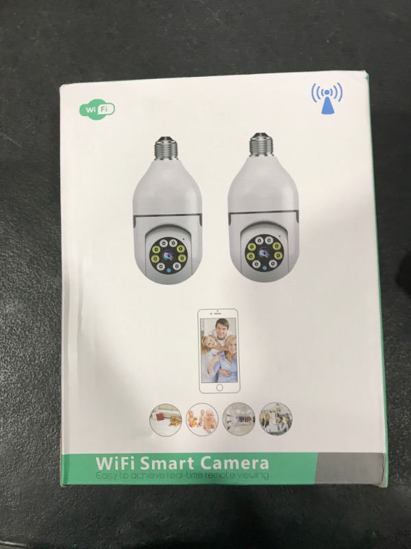 Photo 1 of Light Bulb Security Camera 2 Packs, 5G&2.4GHz 2K Security Cameras Wireless Outdoor 360° PTZ Cameras for Home Security with Color Night Vision, 2 Way Talk, AI Human Detection, Screw in Light Socket