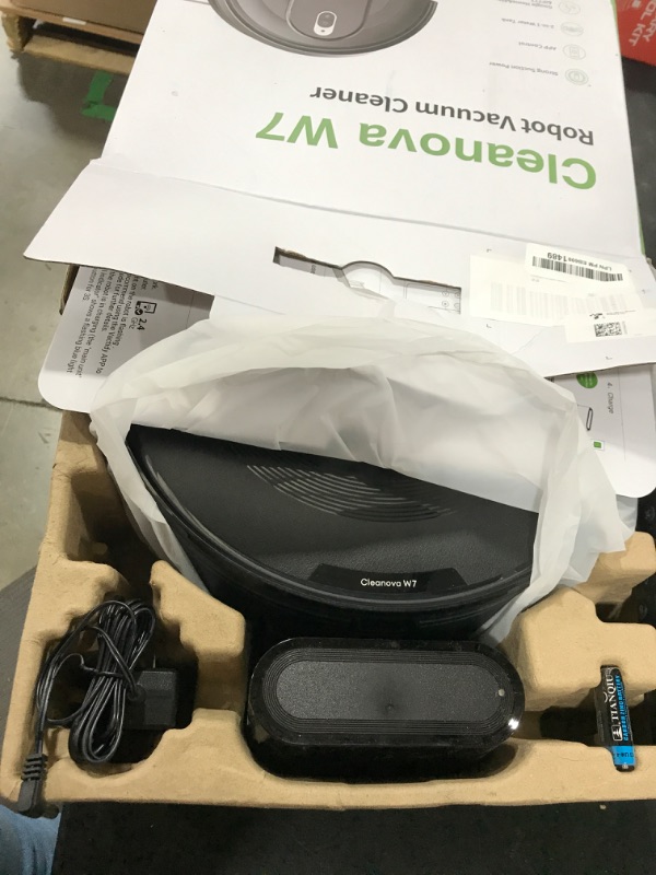 Photo 1 of PSUK W7 Robot Vacuum and Mop Combo, 2 in 1 Mopping Robotic Vacuum Cleaner with Watertank and Dustbin, Self-Charging, Slim, Max 120mins Runtime for Hard Floor, Carpet Cleaning