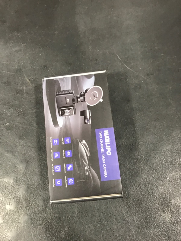 Photo 1 of Dash Cam Front and Rear: 4K Dual Channel Dash Cam - 5GHz WiFi, Dash Camera for Cars with 64GB Card, 2.0" IPS Screen, App Control, G-Sensor, Loop Recording, 170° Wide Angle, Night Vision, Parking Mode