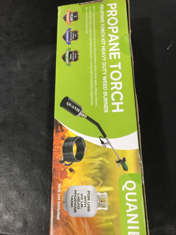 Photo 1 of Propane Torch Burner Weed Torch High Output 1,800,000 BTU with 10FT Hose,Heavy Duty Blow Torch with Flame Control and Turbo Trigger Push Button Igniter,Flamethrower for Garden Wood Ice Snow Road(black