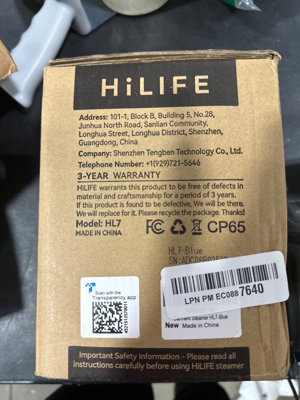 Photo 1 of HiLIFE Steamer for Clothes, Portable Handheld Design, 240ml Big Capacity, 700W, Strong Penetrating Steam, Removes Wrinkle, for Home, Office(ONLY FOR 120V)