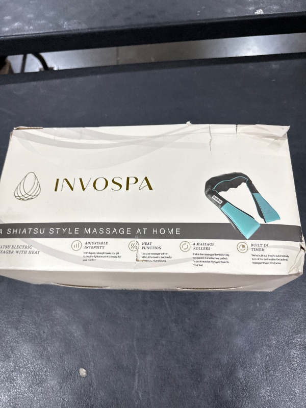 Photo 1 of InvoSpa Shiatsu Neck and Back Massager with Heat - Deep Kneading Pillow for Massage - Electric Full Body Massager
