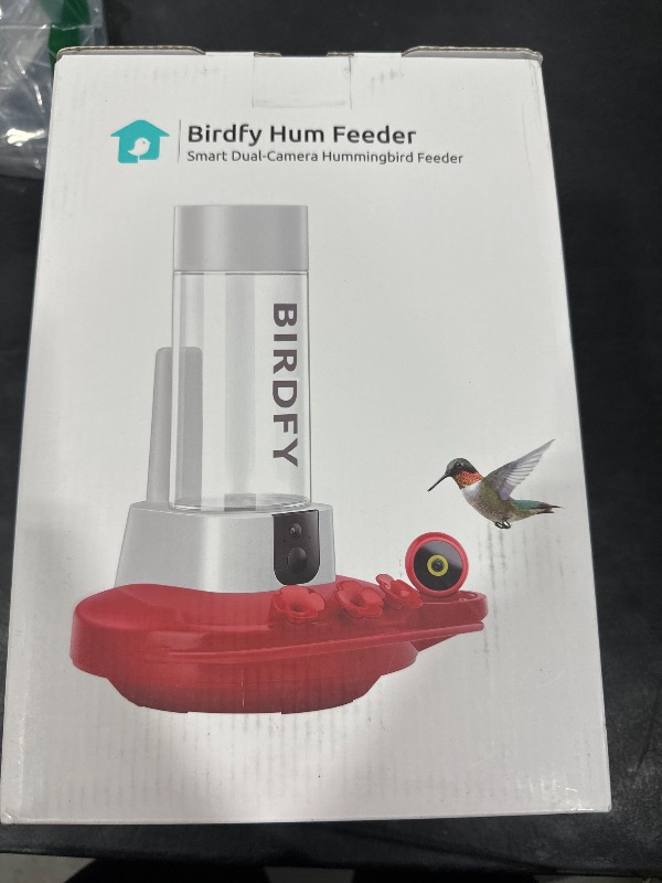 Photo 1 of NETVUE by Birdfy Hummingbird Feeder with 2 Cameras Solar Powered - Dual Smart Cams, 2K HD Wireless for 2 Angels Close-up Bird Watching Outdoor, Instant Notifications (20Oz) (Hum Duo AI Solar)