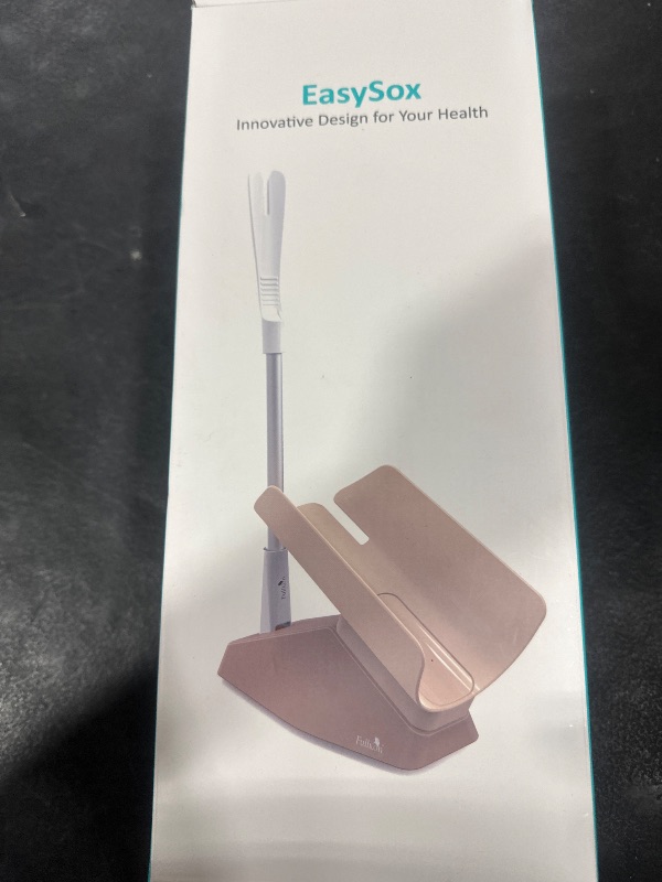 Photo 1 of Fullicon EasySox, Aluminum Sock Horn Sock Aid, Sock Assistance Device No Bending for Senior Men Elderly Women, Safe Sock Device to Assist in Putting on Socks, Sock Puller Aid Easy On & Off (Beige)