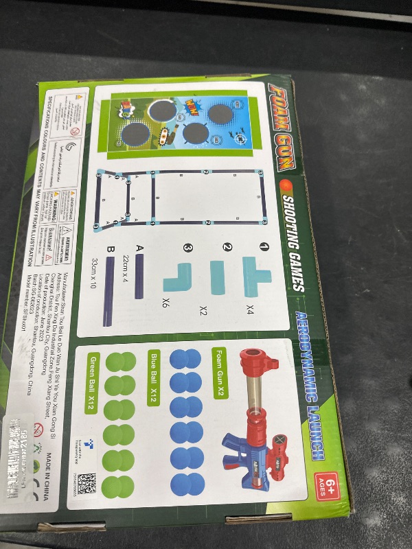 Photo 1 of SpringFlower Shooting Game Toy for 5 6 7 8 9 10+ Years Olds Boys,2pk Foam Ball Popper Air Toy Guns with Standing Shooting Target,24 Foam Balls, for Kids