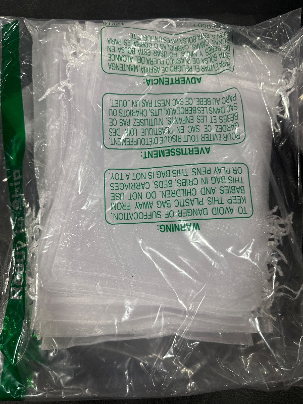 Photo 1 of 50 Pcs White Fruit Netting Bags - 6x9" Mesh Bags with Drawstring for Grapes, Mango, Veggies