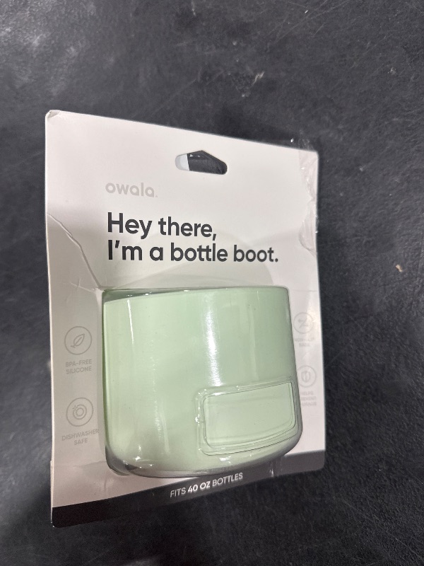Photo 1 of Owala Silicone Water Bottle Boot, Anti-Slip Protective Sleeve for 40 Oz Water Bottle, Protects FreeSip and Flip Stainless Steel Bottles, Mint