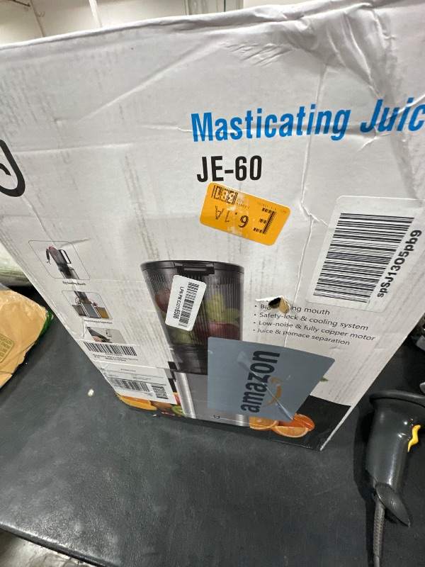 Photo 1 of Masticating Juicer,5.3" Inch Feeding Chute Supports Whole Fruits and Vegetables, 350W Slow Cold Press Juicer,Self Feeding Effortless for Batch Juicing, High Juice Yield for Home