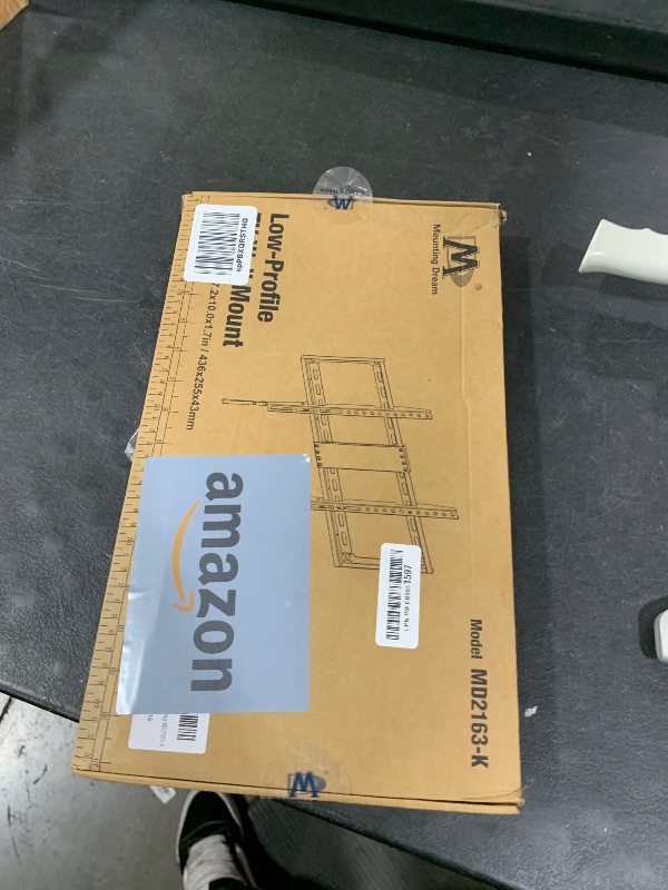 Photo 1 of Mounting Dream TV Mount Fixed for Most 42-84 Inch Flat Screen TVs, TV Wall Mount Bracket up to VESA 600 x 400mm and 132 lbs - Fits 16"/18"/24" Studs - Low Profile and Space Saving MD2163-K