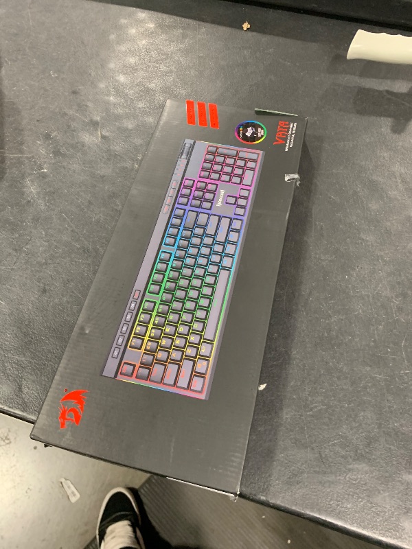 Photo 1 of Redragon K580 VATA RGB LED Backlit Mechanical Gaming Keyboard with Macro Keys & Dedicated Media Controls, Hot-Swappable Socket, Onboard Macro Recording (Brown Switches)