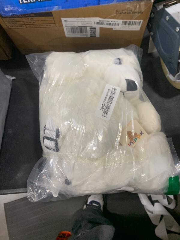 Photo 1 of Unipak 1874PL Polar Bear Backpack, Plush Toy, 16-inches High