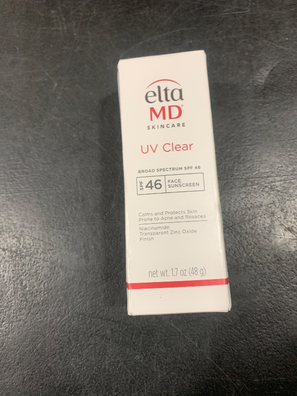 Photo 1 of EltaMD UV Clear Face Sunscreen SPF 46, Oil Free for Face with Zinc Oxide, Dermatologist Recommended Sunscreen Lotion, For Acne-Prone Sensitive Skin, 1.7 oz Pump