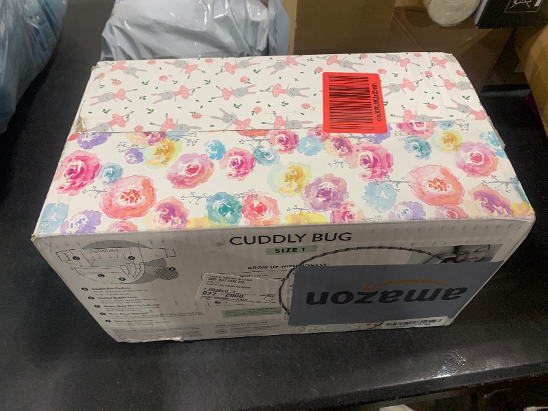 Photo 1 of The Honest Company Clean Conscious Diapers for Sensitive Skin | Hypoallergenic, Fragrance Free | Girl Prints | Club Box, Size 1 (8-14 lbs), 78 Count