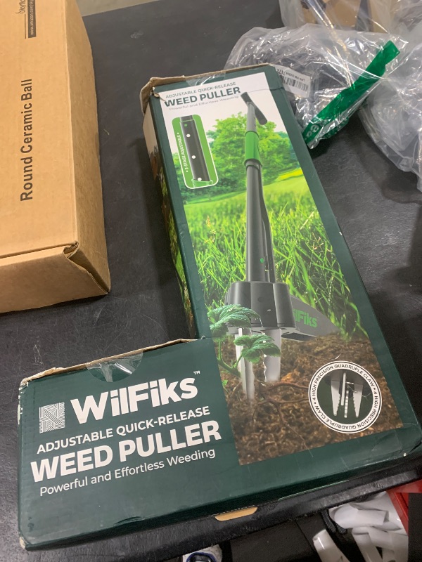 Photo 1 of Puller Tool with Long Adjustable Handle (36", 40", & 45"), Quick-Release Weed Ejector Mechanism, Lightweight Aluminum Stand-Up Heavy Duty Weed Remover, 4-Claw Head & Foot Pedal for Easy Weeding