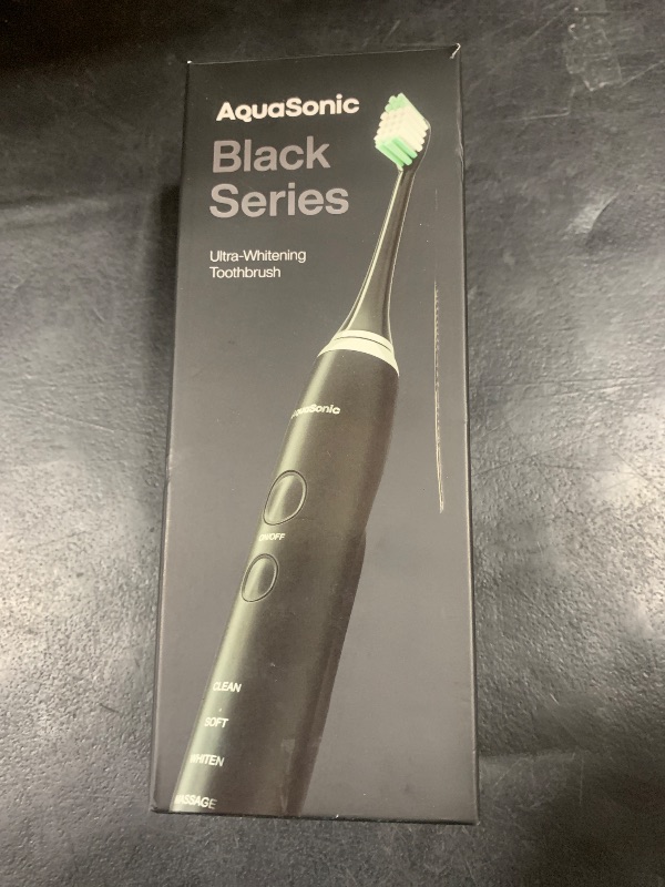 Photo 1 of Aquasonic Black Series Ultra Whitening Toothbrush – ADA Accepted Electric Toothbrush- 8 Brush Heads & Travel Case – 40,000 VPM Electric Motor & Wireless Charging - 4 Modes w Smart Timer