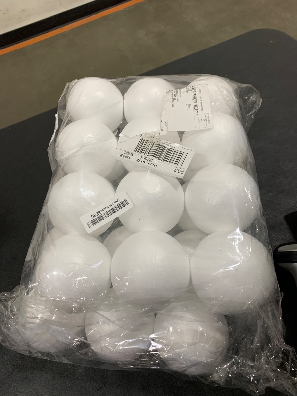 Photo 1 of Crafare 4 Inch Craft Foam Balls White 24Pcs for Spring Crafts Making Handmade Smooth Polystyrene Foam Ball for School Projects DIY Wedding Holiday Christmas Crafts