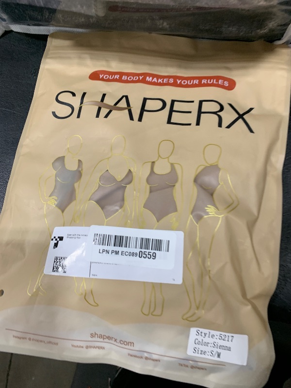 Photo 1 of SHAPERX Strapless Shortie Bodysuit for Women Tummy Control Shapewear Seamless Sculpt Body Shaper with Removable Straps,SZ5217-Sienna-S/M