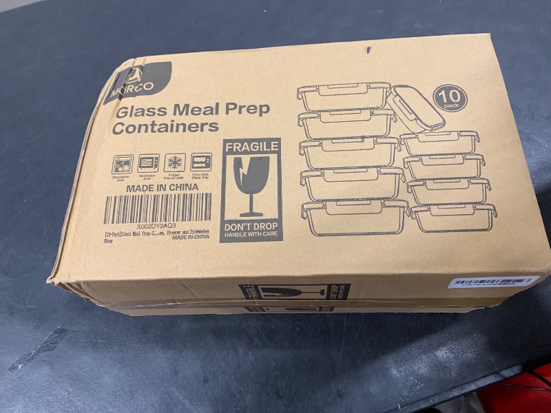 Photo 1 of [10-Pack] Glass Meal Prep Containers with Lids, MCIRCO Food Storage Containers with Snap Locking Lids, Airtight Lunch Containers, Microwave, Oven, Freezer and Dishwasher