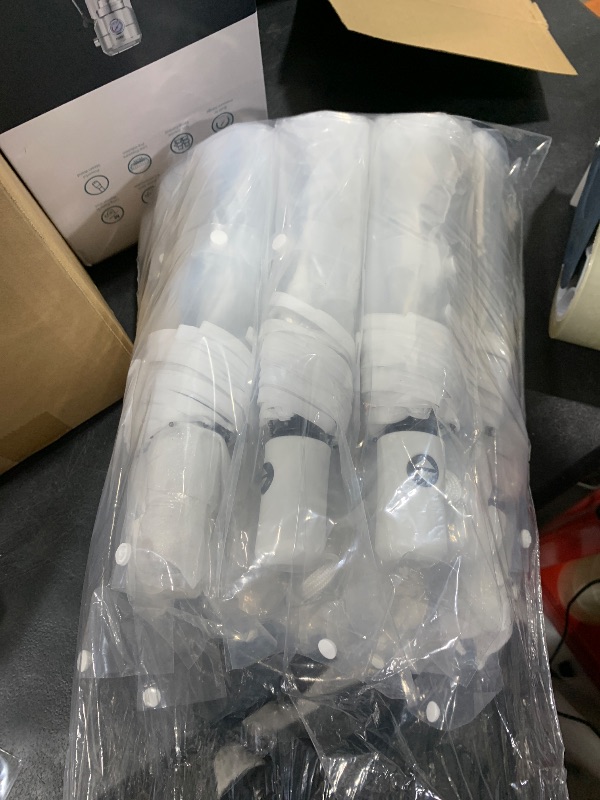 Photo 1 of Sanwuta 12 Pcs Transparent Folding Umbrella Full Automatic Clear Foldable Umbrella Auto Open Close Umbrellas for Rain Wedding (White)