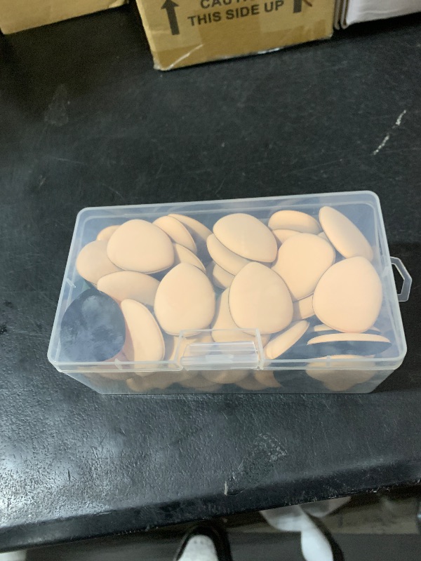Photo 1 of 72 Pcs Finger Powder Puff Mini Makeup Sponge Soft Beauty Makeup Blender Puff for Foundation, Face Powder, Under Eye Setting, Concealer, Repair Cream, Cosmetic Tool (Black)