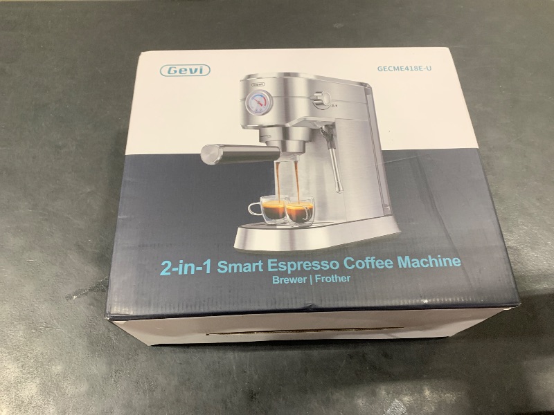 Photo 1 of Gevi Commercial Espresso and Coffee Makers, Professional 20 Bar Espresso Maker with Milk Frother, Stainless Steel Expresso Coffee Machines for Home, Compact Cappuccino Machine, Great Gift