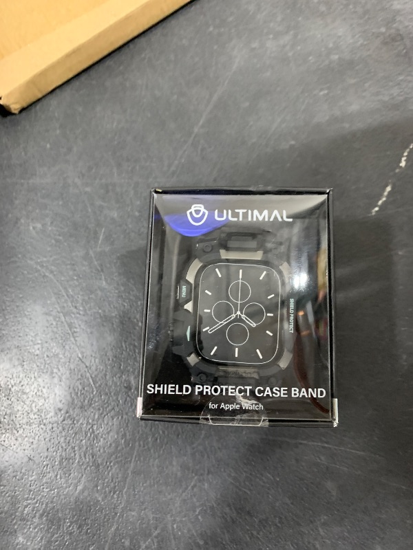 Photo 1 of ULTIMAL Rugged Case with Band for Apple Watch 46mm,Compatible with Apple Watch Series 10, Military Grade Shockproof Bumper Cover for iWatch Tactical Band Men (46mm,Black)
