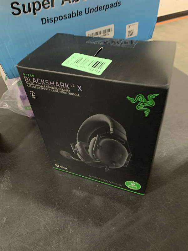 Photo 1 of Razer BlackShark V2 X Xbox Gaming Headset: 50mm Drivers - Cardioid Mic - Lightweight - Comfortable, Noise Isolating Earcups - for Xbox Series X, Series S, PS5, PC, Switch via 3.5mm Audio Jack - Black