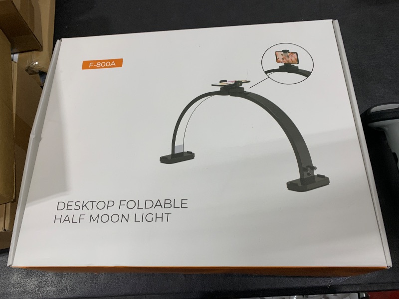 Photo 1 of Upgrade 31" Wide-Body Large Half Moon Light for Nail Desk with Phone Holder for Nail Lamp, Foldable Arch Light for Nail Techs Moon Light Nail Tech Perfect for Professional Manicure (Large Pink)