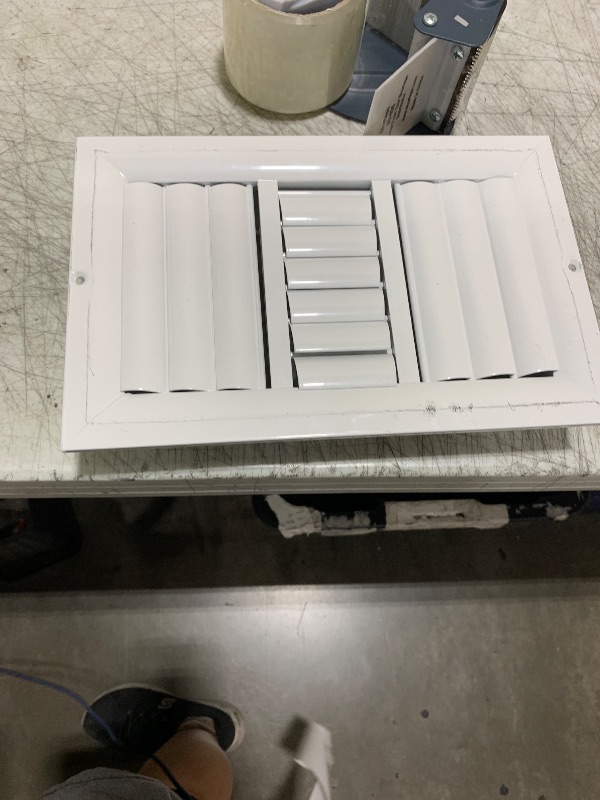 Photo 1 of HVAC Premium 10''w X 6''h 3-Way Aluminum Curved Blade Adjustable Air Supply HVAC Diffuser - Full Control Vertical/Horizontal Airflow Direction - Vent Duct Cover [Outer Dimensions: 11.65''w X 7.65''h]