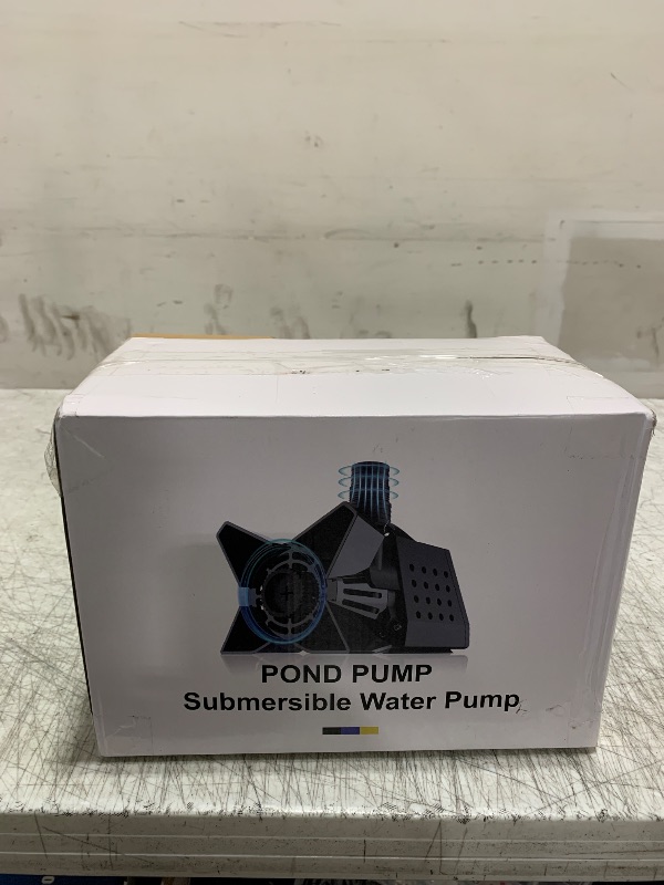 Photo 1 of QIOMALA Pond Pump, 3500 GPH 200 W Submersible Water Pump with 2 Hose Adapters, 33 FT Power Cord, Check Valve, Filter Bag for Outdoor, Garden Ponds, Waterfalls, Fountains, Yellow
