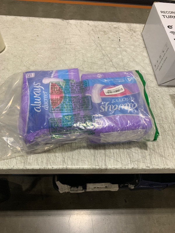 Photo 1 of Always Discreet Adult Incontinence Pads for Women, Moderate Absorbency, Regular Length, Postpartum Pads, 108 CT (Packaging May Vary)