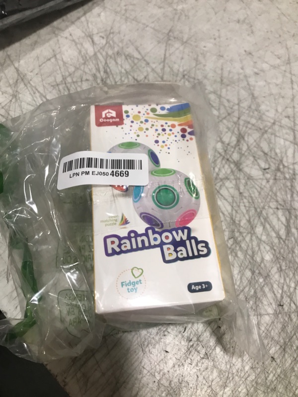 Photo 1 of Coogam Rainbow Puzzle Ball Pack with Pouch Color-Matching Game Toy Stress Reliever Magic Ball Brain Teaser for Kids and Adults, Children, Boy, Girl Holiday Set of 2