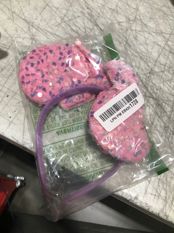 Photo 1 of JOYFISCO Mouse Ears Headbands Shiny Bow Mouse Ears Headband Glitter Party Princess Decoration Cosplay Costume for Women Girls