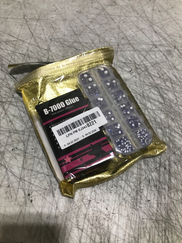 Photo 1 of 6100Pcs Royal Blue Rhinestones for Crafting with 2Pcs 10ml B7000 Jewelry Glue, 1 Box Flatback Crystals Diamond for Bedazzling Crafts DIY Nail Art Resin Gems for Clothing Shoes