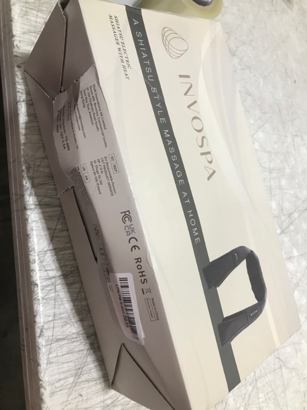 Photo 1 of InvoSpa Shiatsu Massager with Heat - Deep Tissue Kneading Pillow for Neck, Shoulders, and Back - Electric Full Body Massage