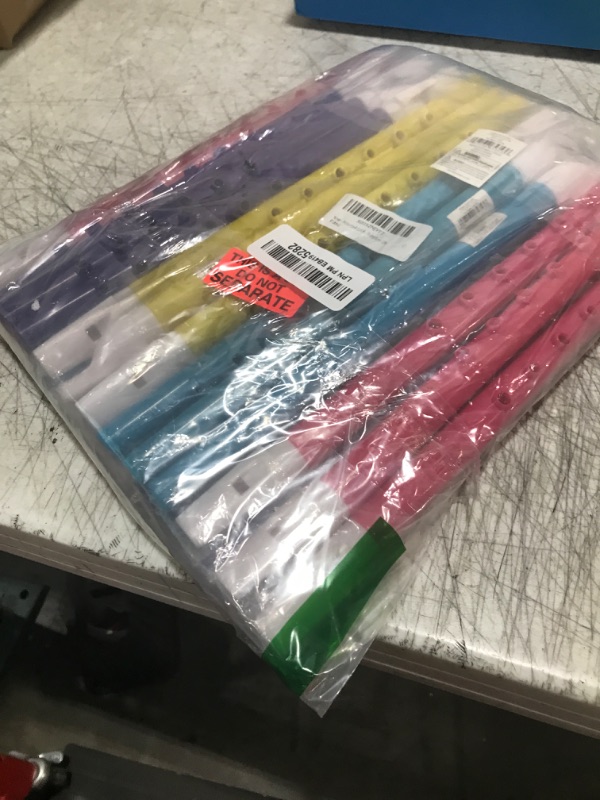 Photo 1 of Assorted Colors Plastic Flutes (11") 6 Holes. Musical Wind Recorders Sound Instrument for Kids Toy for Music Party Favors Supplies (24 Flutes)